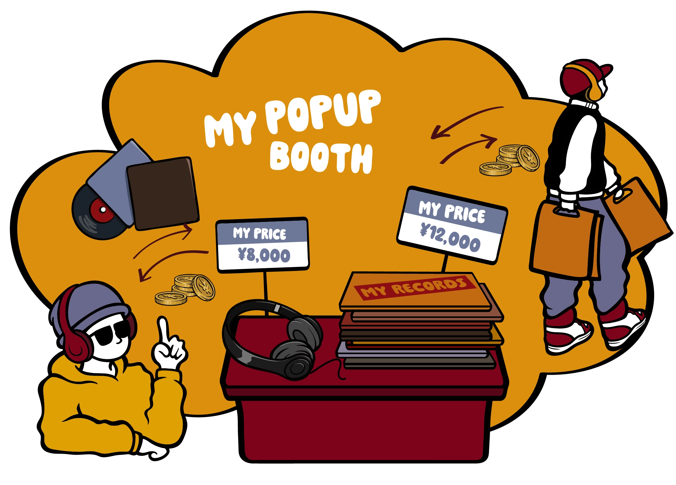 my pop boothのイラスト